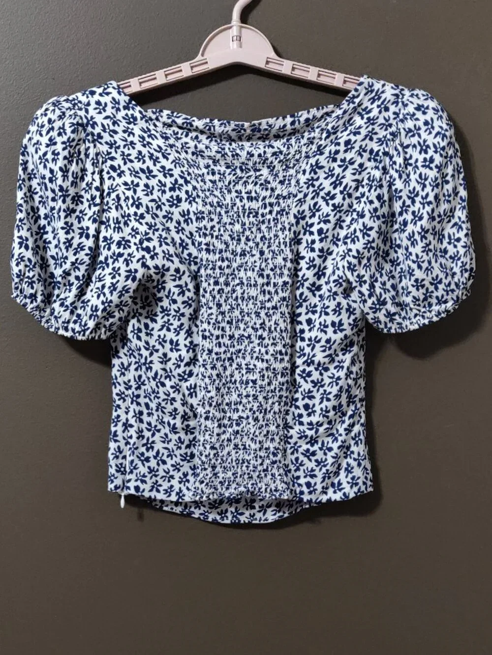 Reformation Floral Marmalade Top With Smocked Back Size 6